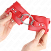 Kink Wrist Restraint KINK Fixed Wrist Restraints Adjustable Raudona with Studs 17-22 cm x 6.5 cm