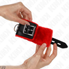 Kink Wrist Restraint KINK Fur-Lined Adjustable Wrist Restraints Raudona-Juodas 17-29cm x 6cm