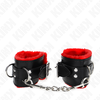 Kink Wrist Restraint KINK Fur-Lined Adjustable Wrist Restraints Raudona-Juodas 17-29cm x 6cm