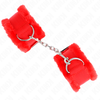 Kink Wrist Restraint KINK Furry Lined Adjustable Wrist Restraints Raudona 17-31 cm x 7 cm