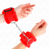 Kink Wrist Restraint KINK Furry Lined Adjustable Wrist Restraints Raudona 17-31 cm x 7 cm