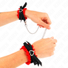 Kink Wrist Restraint KINK Lace Adjustable Wrist Bands Raudona Heart Details 22-35cm