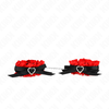 Kink Wrist Restraint KINK Lace Adjustable Wrist Bands Raudona Heart Details 22-35cm