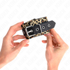 Kink Wrist Restraint KINK Leopard Genuine Leather Adjustable Wrist Restraints 18-29 cm x 5.5 cm