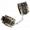 Kink Wrist Restraint KINK Leopard Genuine Leather Adjustable Wrist Restraints 18-29 cm x 5.5 cm
