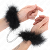 Kink Wrist Restraint KINK Mini Feather Hand Cuffs - Soft Anatomic Wrist Restraints, Juodas