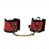 Kink Wrist Restraint KINK Scandal Wrist Restraints Raudona-Juodas Lace Adjustable 24.5x6.5cm