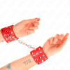 Kink Wrist Restraint KINK Adjustable Raudona Wrist Restraints with Rivets 19-24cm x 5.5cm