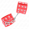 Kink Wrist Restraint KINK Adjustable Raudona Wrist Restraints with Rivets 19-24cm x 5.5cm
