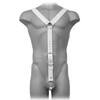 Svenjoyment Adjustable Leather Body Harness for Men Baltas S-XL