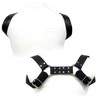 Leather Body Silexd Leather Adjustable Body Harness for Men, S-XL, Juodas