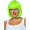 Leg Avenue Accessories Leg Avenue Fluorescent Short Bob Wig Neon Žalias - High Visibility