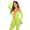 Leg Avenue Bodystockings Leg Avenue Bodystocking Exotic Snake Lace Neon Žalias - Stretchy Design