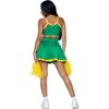 Leg Avenue Costumes Leg Avenue Cheerleader Costume Žalias M/L - Sporty Set with Pom Poms
