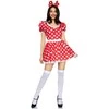 Leg Avenue Europe Leg Avenue Costumes LEG AVENUE - POLKA DOT DRESS + HEADBAND Raudonas/Baltas M