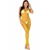Leg Avenue Dresses Leg Avenue Long Net Dress Geltona One Size - Stretch Mesh with Open Back