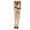 Leg Avenue Europe Leg Avenue Fishnet Stockings with Juodas Lace Garter, One Size