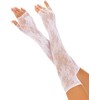 Leg Avenue Hosiery Leg Avenue Floral Mesh Opera Fingerless Gloves Baltas One Size
