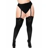 Leg Avenue Europe Leg Avenue Plus Size Juodas Nylon Overknee Stockings with Bow Detail
