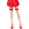 Leg Avenue Hosiery Leg Avenue Mushroom High Socks Raudona/Baltas - Sheer Thigh-High Polka Dot Design