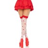 Leg Avenue Hosiery Leg Avenue Mushroom High Socks Raudona/Baltas - Sheer Thigh-High Polka Dot Design