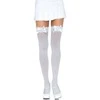 Leg Avenue Europe Leg Avenue Baltas Nylon Thigh Highs with Decorative Bow One Size