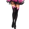 Leg Avenue Europe Leg Avenue Nylon Thigh Highs Juodas/Rožinė with Decorative Bow, One Size