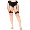 Leg Avenue Hosiery Leg Avenue Plus Size Two-Tone Sheer Thigh Highs with Backseam &amp; Cuban Heel