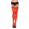 Leg Avenue Hosiery Leg Avenue Raudona Sheer Tights with Opaque Elastic Band One Size