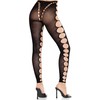 Leg Avenue Hosiery Leg Avenue Seamless Opaque Juodas Stockings with Foot Cutout, One Size