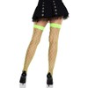 Leg Avenue Hosiery Leg Avenue Wide Fishnet Tights Neon Žalias - Durable Stretch Mesh, One Size