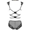 Livco Corsetti Sets Livco Corsetti Fashion Palmenom LC 90614 Lingerie Set Juodas Lace