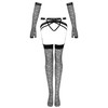 Livco Corsetti Sets Livco Corsetti Fashion Nemalia Elegant Juodas Mesh Set L/XL - Garter, Stockings, Gloves