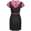 Livco Corsetti Sets LivCo Corsetti Kumiko LC 90428 Elegant Juodas Lace Dressing Gown Set S/M