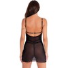 Livco Corsetti Sets Livco Corsetti Fashion Krolina LC 90734 Juodas Chemise &amp; Thong Set L/XL