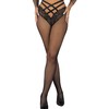 Livco Corsetti Stockings LivCo Corsetti Faxandra LC90742 Juodas Fishnet Tights with Lace Belt