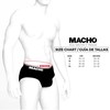 Macho Underwear Macho MS24R Classic Briefs Dark Raudona XL - Breathable Lycra Comfort