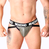 Macho Underwear Macho MX27GR Jockstrap Synthetic Leather Gray-rusvai gelsvas Size M