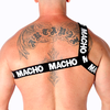 Macho Underwear Macho Roman Harness Baltas L/XL - Adjustable Elastic Fashion Priedas