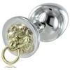 ‎Tease &amp; Please Metal Hard Steel Plug with Carved Tiger &amp; Ring, 4 cm Diameter