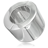 METAL HARD Stainless Steel 40mm Anatomical Testicle Ring with Fixing System