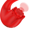 MIA Selena Vibrating &amp; Tapping Rose-Shaped Intimate Device Raudona