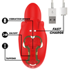 MIA Selena Vibrating &amp; Tapping Rose-Shaped Intimate Device Raudona