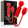 MIA Toscana Double Pleasure Wand &amp; Vibrating Egg - Rechargeable Silicone Set