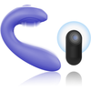 MR BOSS JOSEF Intimate Duo Device Pulsation &amp; Vibration Remote 12cm Mėlyna