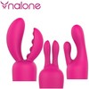 Rožinė Nalone Pebble Silicone Wand Attachment Rožinė 11.5cm Flexible Design