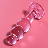 Ibiza Nebula Series Model 1 Intimate Glass Plug Rožinė 10.5cm Borosilicate
