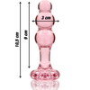Ibiza Nebula Series Model 1 Intimate Glass Plug Rožinė 10.5cm Borosilicate