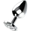 OHMAMA Anal Plug L Aluminum with Decorative Crystal 4x9cm
