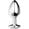 OHMAMA Anal Plug L Aluminum with Decorative Crystal 4x9cm